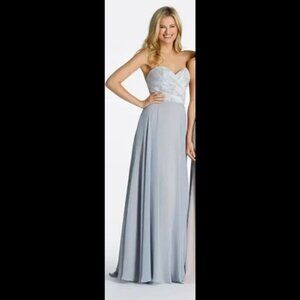 NEW HAYLEY PAIGE Occasions Lace & Chiffon A-Line Bridesmaid, Prom Dress SZ 10